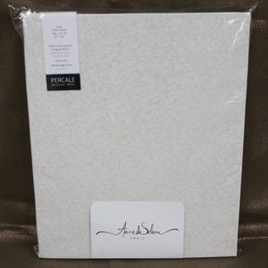ANNE DE SOLENE PARIS FARANDOLE SCROLL KING FITTED SHEET - NEW - OFF WHITE/CREAM